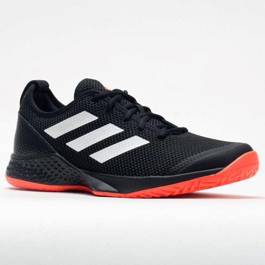 Orthofeet adidas CourtFlash Men's Tennis Shoes Black / White / Solar Red | XF4037298