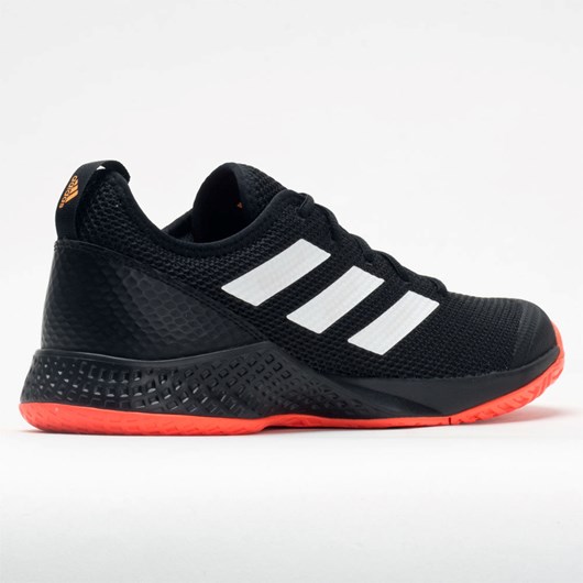 Orthofeet adidas CourtFlash Men's Tennis Shoes Black / White / Solar Red | XF4037298