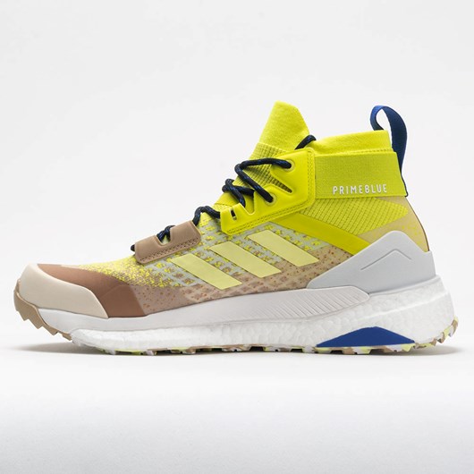 Orthofeet adidas Terrex Free Hiker Primeblue Men's Hiking Shoes Beige Tone / Pulse Yellow | DG3829601