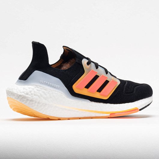 Orthofeet adidas Ultraboost 22 Men's Running Shoes Black / Turbo / Flash Orange | MJ2079148