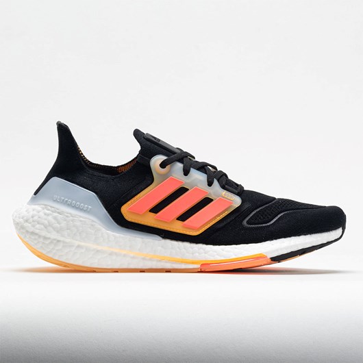 Orthofeet adidas Ultraboost 22 Men\'s Running Shoes Black / Turbo / Flash Orange | MJ2079148