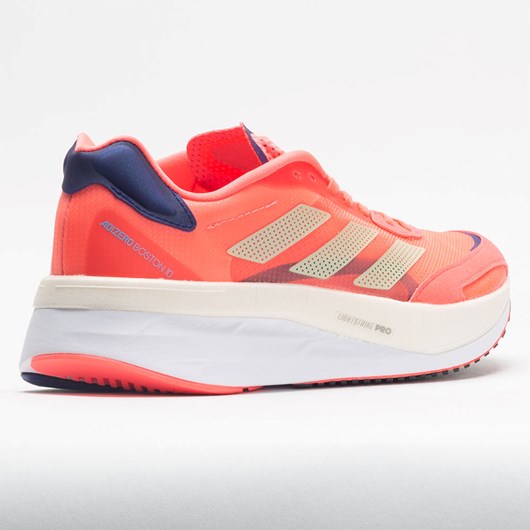 Orthofeet adidas adizero Boston 10 Women's Running Shoes Turbo / Sandy Beige / Legacy Indigo | MX7830215