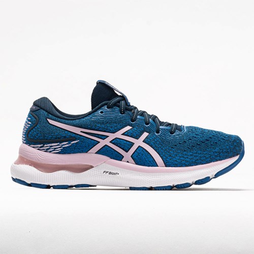 Orthofeet ASICS GEL-Nimbus 24 Women's Running Shoes French Blue / Barely Rose | NJ2837459