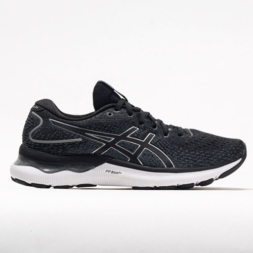 Orthofeet ASICS GEL-Nimbus 24 Women's Running Shoes Black / Pure Silver | PJ1364087