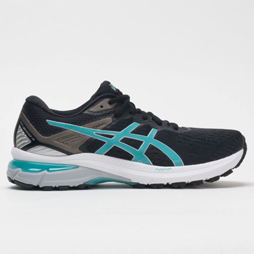 Orthofeet ASICS GT-2000 9 Women's Running Shoes Black / Techno Cyan | EL4296837