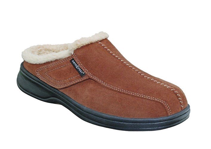 Orthofeet Arch Support Men's Slippers Brown | KM0521634