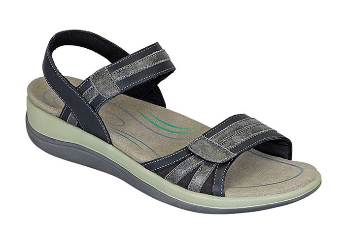 Orthofeet Arch Support Orthotic Women's Sandals Black | HA0721948