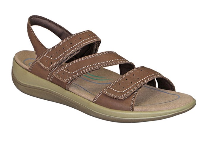 Orthofeet Arch Support Orthotic Women's Sandals Brown | OZ8547302