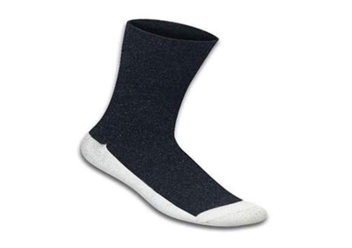 Orthofeet Bamboo Diabetic Crew Unisex Socks Black | VG9532860