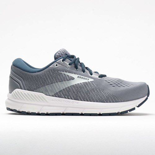 Orthofeet Brooks Addiction GTS 15 Women's Running Shoes Gray / Navy / Aqua | IS7142563