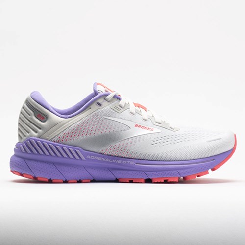 Orthofeet Brooks Adrenaline GTS 22 Women's Running Shoes White / Coral / Purple | RY0647152