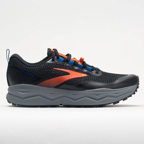 Orthofeet Brooks Caldera 5 Men's Trail Running Shoes Black / Orange / Blue | FP0312897