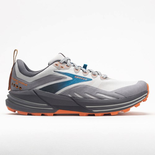 Orthofeet Brooks Cascadia 16 Men's Trail Running Shoes Oyster Mushroom / Orange | OW6435927