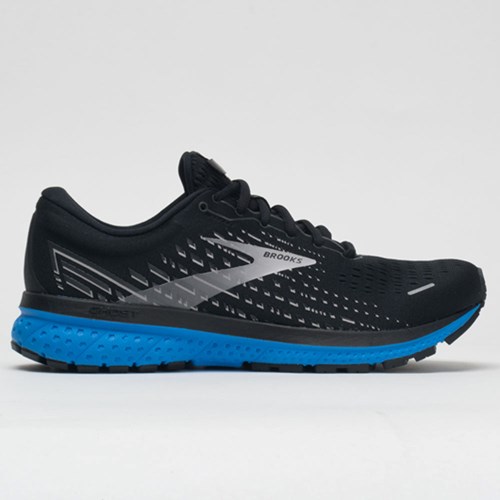 Orthofeet Brooks Ghost 13 Men's Running Shoes Black / Gray / Blue | HJ4857312