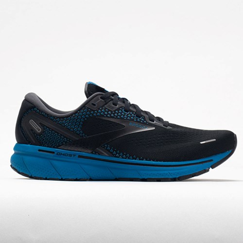 Orthofeet Brooks Ghost 14 Men's Running Shoes Black / Blackened Pearl / Blue | NZ4967803