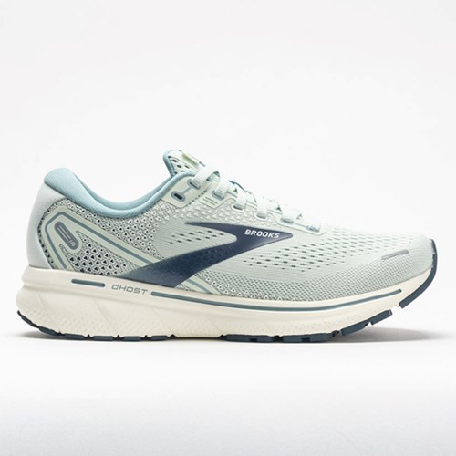 Orthofeet Brooks Ghost 14 Women's Running Shoes Aqua Glass / Whisper White / Navy | ET0719328