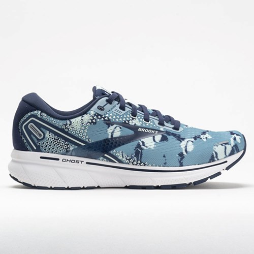 Orthofeet Brooks Ghost 14 Women's Running Shoes Camo Collection Tourmaline / Navy / Aqua | MV5790283