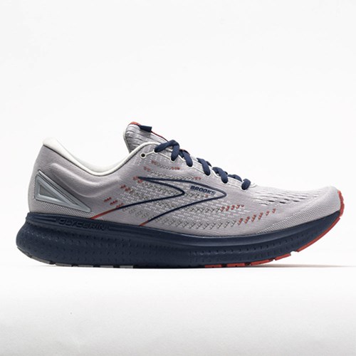 Orthofeet Brooks Glycerin 19 Men's Running Shoes Gray / Alloy / Peacoat | PW8129543