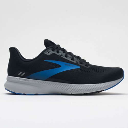 Orthofeet Brooks Launch 8 Men's Running Shoes Black / Gray / Blue | AM5639820