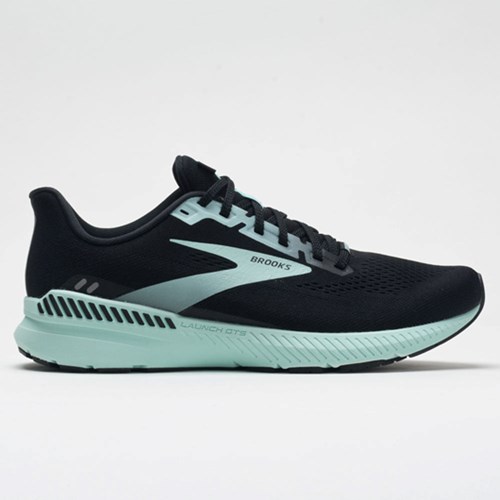 Orthofeet Brooks Launch GTS 8 Women's Running Shoes Black / Ebony / Blue Tint | KI4168520