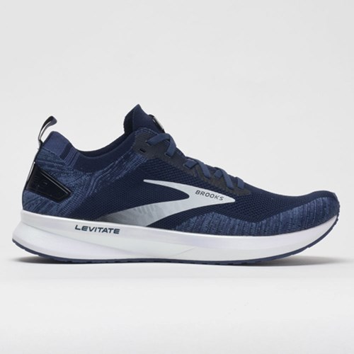 Orthofeet Brooks Levitate 4 Men's Running Shoes Navy / Gray / White | LI1790265