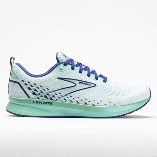 Orthofeet Brooks Levitate 5 Women's Running Shoes White / Navy Blue Yucca | LN1086379