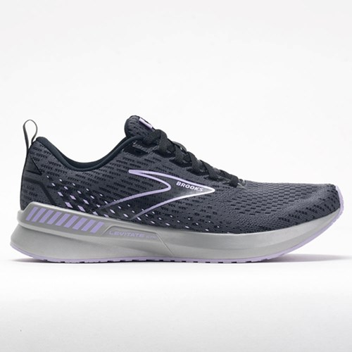 Orthofeet Brooks Levitate GTS 5 Women's Running Shoes Ebony / Black / Lilac | OE0956214