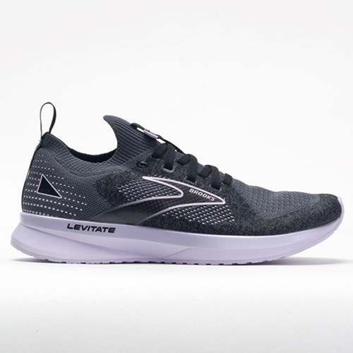 Orthofeet Brooks Levitate Stealthfit 5 Women's Running Shoes Black / Ebony / Lilac | NA1897564