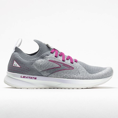 Orthofeet Brooks Levitate Stealthfit 5 Women's Running Shoes White / Gray / Baton Rouge | RZ3179426