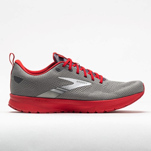 Orthofeet Brooks Revel 5 Men's Running Shoes Breakthrough Collection Grey / Red | HN8764253