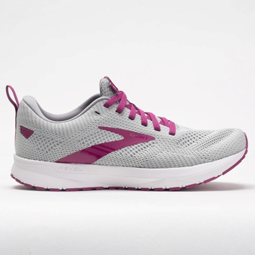 Orthofeet Brooks Revel 5 Women's Running Shoes Gray / White / Baton Rouge | UH8694721