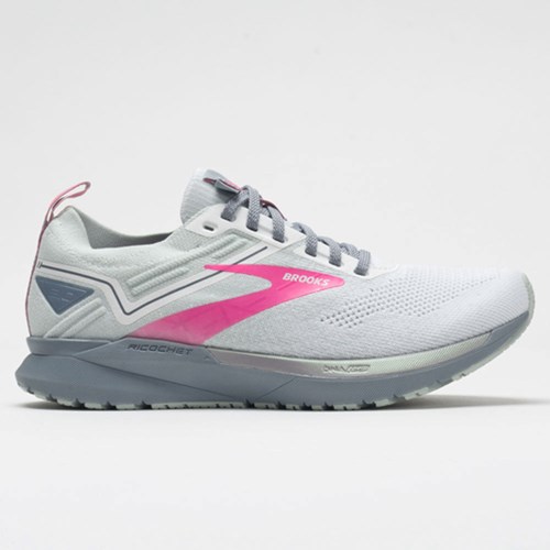 Orthofeet Brooks Ricochet 3 Women's Running Shoes White / Ice Flow / Pink | CM2670851