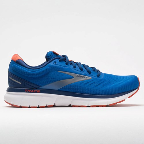 Orthofeet Brooks Trace Men's Running Shoes Blue / Navy / Orange | UG8734125