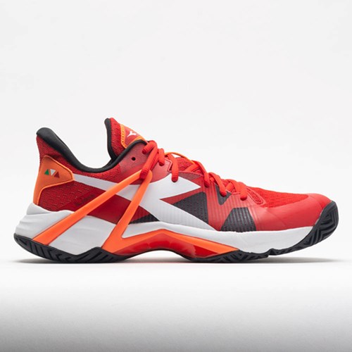 Orthofeet Diadora B.Icon AG Men's Tennis Shoes Fiery Red / White / Black | HS4695028