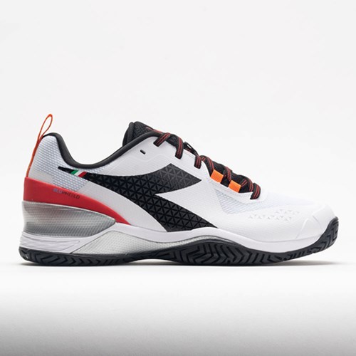 Orthofeet Diadora Blushield Torneo AG Men's Tennis Shoes White / Black / Fiery Red | UL7381462