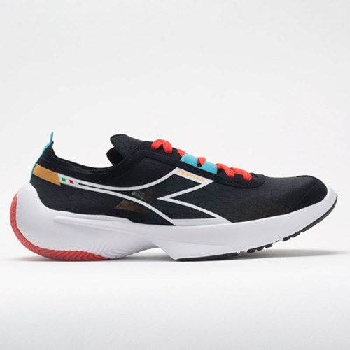 Orthofeet Diadora Equipe Corsa Men's Running Shoes Black / White / Saffron | HQ8945617