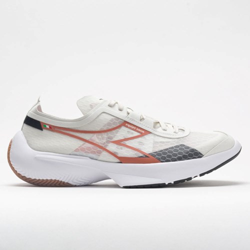 Orthofeet Diadora Equipe Corsa Men's Running Shoes Lily White / Mecca Orange / Black | ZE7298015