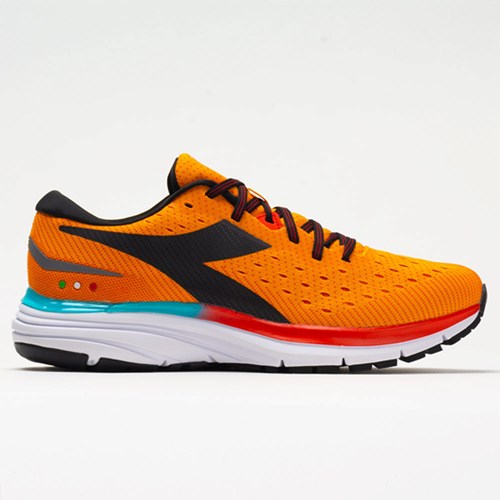 Orthofeet Diadora Mythos Blushield 6 Men's Running Shoes Saffron / Black / Fiesta | BQ2304159