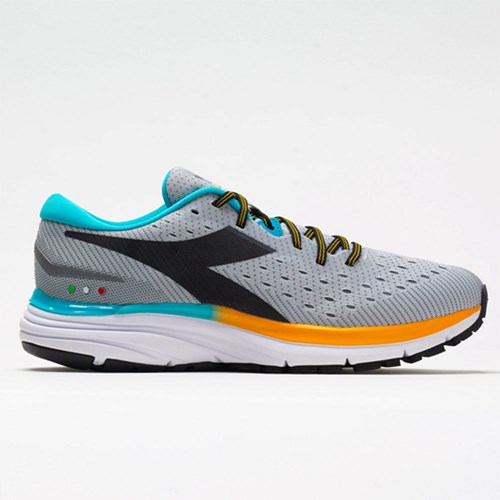 Orthofeet Diadora Mythos Blushield 6 Men's Running Shoes Silver / Black / Saffron | KT0237198