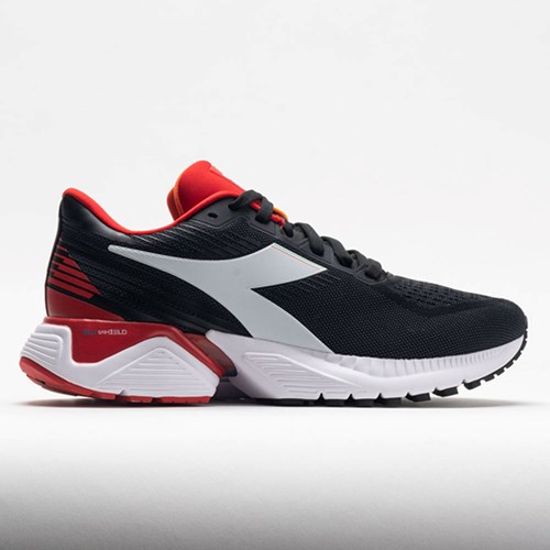 Orthofeet Diadora Mythos Blushield Vigore Men's Running Shoes Black / White / Red Italy | FW2143968