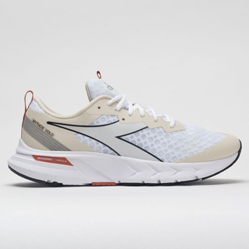 Orthofeet Diadora Mythos Blushield Volo Men's Running Shoes White / Almond Milk / Mecca Orange | CP3964210