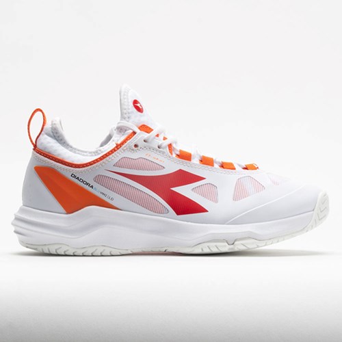 Orthofeet Diadora Speed Blushield Fly AG Women's Tennis Shoes White / Fiery Red | YT2403918