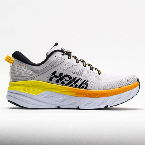 Orthofeet HOKA Bondi 7 Men's Running Shoes Nimbus Cloud / Radiant Yellow | CO2051976