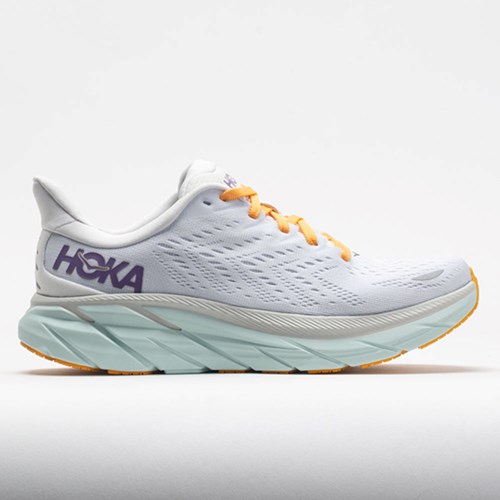 Orthofeet HOKA Clifton 8 Women's Running Shoes Blanc de Blanc / White | UX9201865