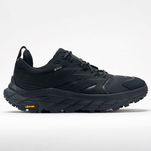 Orthofeet Hoka One One Anacapa Low GTX Men's Hiking Shoes Black / Black | JX1024578