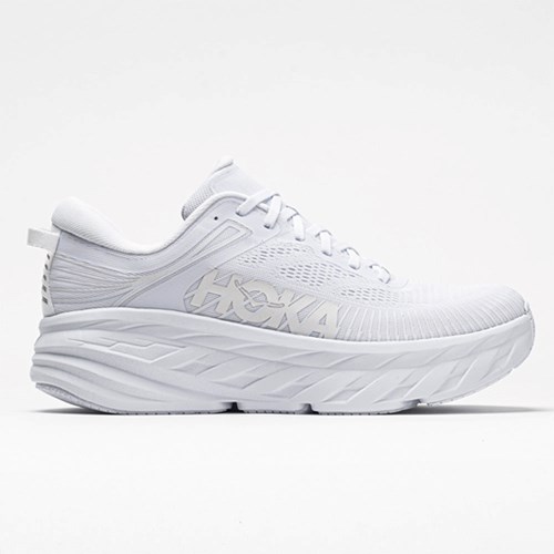 Orthofeet Hoka One One Bondi 7 Men's Running Shoes White / White | JK6042189