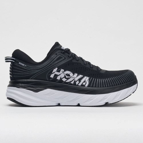 Orthofeet Hoka One One Bondi 7 Men's Running Shoes Black / White | VG8674132