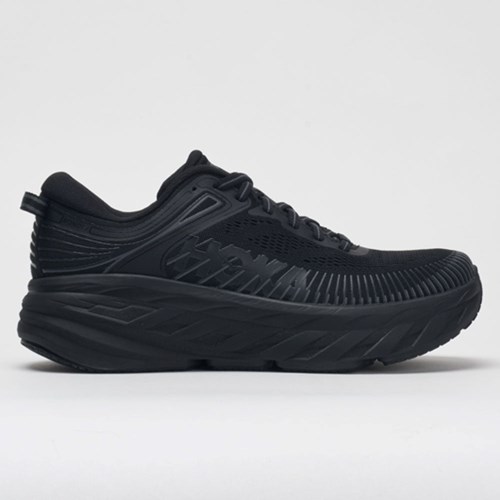 Orthofeet Hoka One One Bondi 7 Men's Running Shoes Black / Black | WA6759123