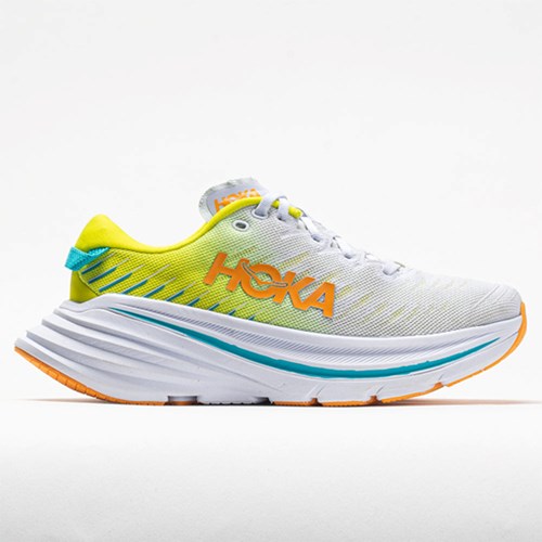 Orthofeet Hoka One One Bondi X Women's Running Shoes White / Evening Primrose | ZD6905843