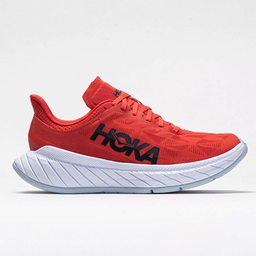 Orthofeet Hoka One One Carbon X 2 Men's Running Shoes Fiesta / White | RO8970351